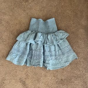 Boutique Blue Ruffled Skirt